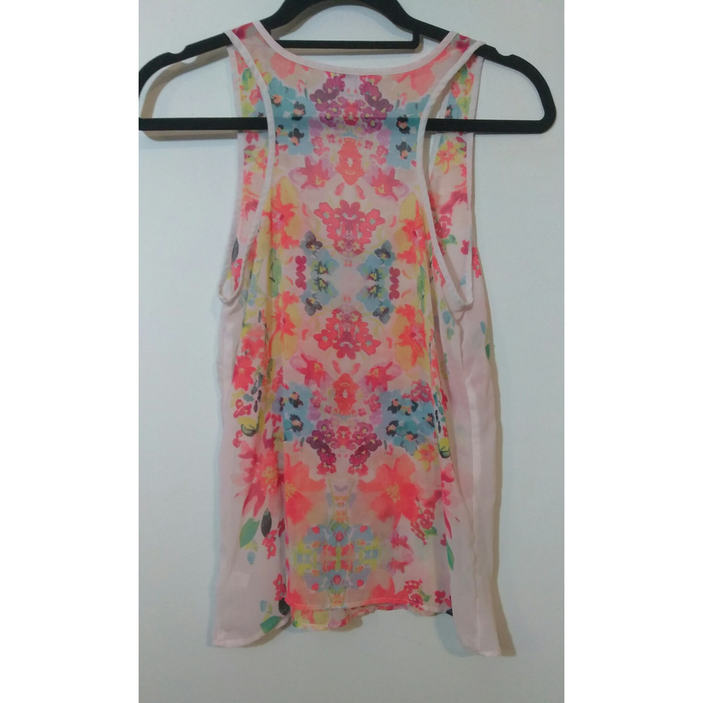 Semi sheer Racer Back Tank - Picture 2 of 3